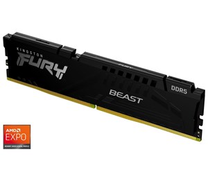 RAM - Kingston FURY Beast DDR5-5200 - 16GB - CL36 - Single Channel (1 pcs) - AMD EXPO & Intel XMP - Svart - KF552C36BBE-16