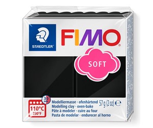 Hobbyartikler - Staedtler Mod. clay Fimo soft black - 8020-9