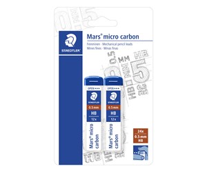 Skrive- & Tegneverktøy - Staedtler Mec.penc.lead M.micro0.5mmHB 2pcsBc - 2505HBBK2D