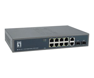 Switch/splitter - LevelOne GEP-1221 - switch - 12 ports - unmanaged - rack-mountable - GEP-1221