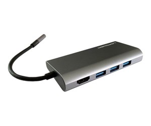 Dokkingstasjon - LC Power LC-HUB-C-MULTI-5 - docking station - USB-C - HDMI - GigE - LC-HUB-C-MULTI-5