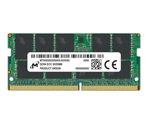 RAM - Crucial Micron - DDR4 - module - 16 GB - SO-DIMM 260-pin - 3200 MHz / PC4-25600 - unbuffered - MTA9ASF2G72HZ-3G2R