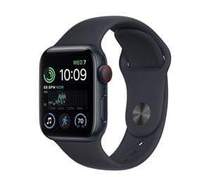 Smartklokke, Smartwatch & Sportsklokke - Apple Watch SE (2022) GPS + Cellular 40mm Midnight Aluminium Case with Midnight Sport Band - MNPL3DH/A