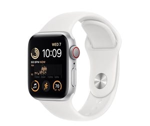 Smartklokke, Smartwatch & Sportsklokke - Apple Watch SE (2022) GPS + Cellular 40mm Silver Aluminium Case with White Sport Band - MNPP3DH/A