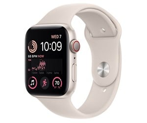 Smartklokke, Smartwatch & Sportsklokke - Apple Watch SE (2022) GPS + Cellular 44mm Starlight Aluminium Case with Starlight Sport Band - MNPT3DH/A