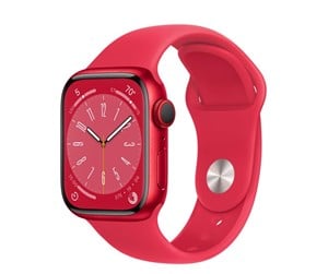 Smartklokke, Smartwatch & Sportsklokke - Apple Watch Series 8 GPS + Cellular 41mm (PRODUCT)RED Aluminium Case with (PRODUCT)RED Sport Band - MNJ23DH/A