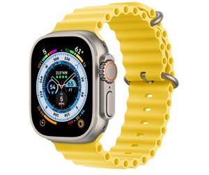 Smartklokke, Smartwatch & Sportsklokke - Apple Watch Ultra GPS + Cellular 49mm Titanium Case with Yellow Ocean Band - MNHG3DH/A