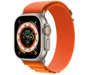 Smartklokke, Smartwatch & Sportsklokke - Apple Watch Ultra GPS + Cellular 49mm Titanium Case with Orange Alpine Loop - Small - MNHH3DH/A