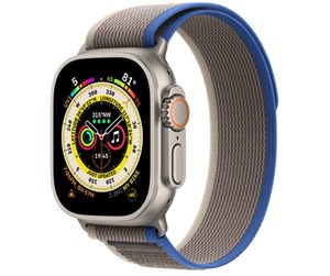 Smartklokke, Smartwatch & Sportsklokke - Apple Watch Ultra GPS + Cellular 49mm Titanium Case with Blue/Gray Trail Loop - S/M - MNHL3DH/A