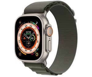 Smartklokke, Smartwatch & Sportsklokke - Apple Watch Ultra GPS + Cellular 49mm Titanium Case with Green Alpine Loop - Medium - MQFN3DH/A