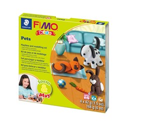 Hobbyartikler - Staedtler Set Mod. clay Fimo kids F&P Pets - 8034 02 LY