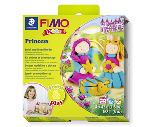 Hobbyartikler - Staedtler Set Mod. clay Fimo kids F&P Princes - 8034 06 LY