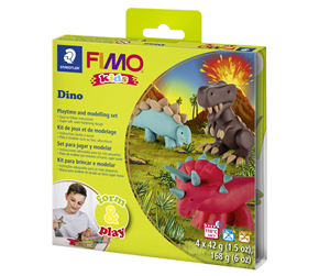 Hobbyartikler - Staedtler Set Mod. clay Fimo kids F&P Dino - 8034 07 LZ