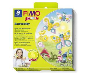 Hobbyartikler - Staedtler Set Mod. clay Fimo kids F&P Butterf - 8034 10 LY