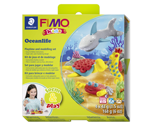 Hobbyartikler - Staedtler Set Mod. clay Fimo kids F&P Oceanlife - 8034 14 LZ