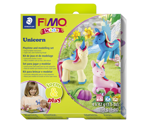 Hobbyartikler - Staedtler Set Mod. clay Fimo kids F&P Unicorn - 8034 19 LZ