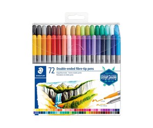 Skrive- & Tegneverktøy - Staedtler Double-ended fibre-tip pens 72pcs - 3200 TB72