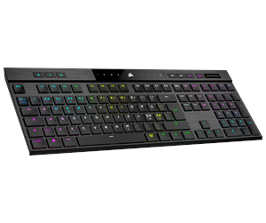 Tastatur - Corsair K100 Air Wireless RGB - MX Ultra Low Profile Tactile - ND - Gamingtastatur - Nordisk - Svart - CH-913A01U-ND