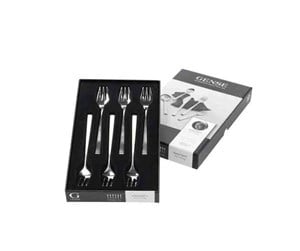 Servering & Servise - Gense Cake fork Fuga 15.5 cm 6 pcs Matt/White steel - 20669