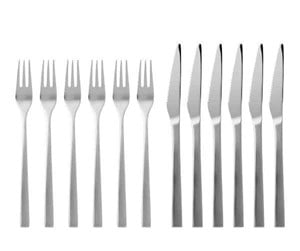 Servering & Servise - Gense Steak cutlery  Fuga 12 pcs Matt/White steel - 23828