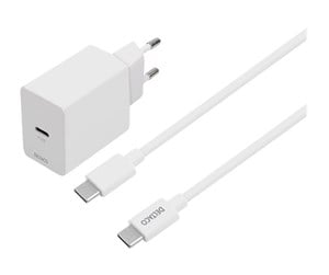 Mobil - Adaptere og ladere - Deltaco USBC-AC146 power adapter - USB-C - 20 Watt - USBC-AC146