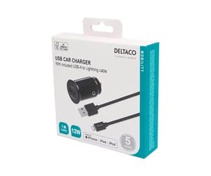 Mobil - Adaptere og ladere - Deltaco USB-CAR130 car power adapter - USB - 12 Watt - USB-CAR130