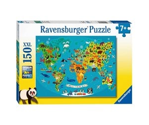 Puslespill - Ravensburger Animal World Map 150pcs - 10113287