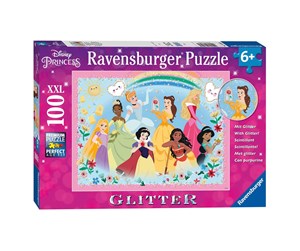 Puslespill - Ravensburger Disney Princess Glitter XXL 100pcs - 10113326