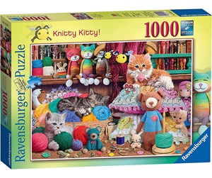 Puslespill - Ravensburger Knitty Kitty 1000pcs - 10216528