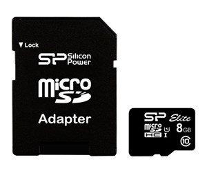 Minnekort - Silicon Power Elite - flash memory card - 8 GB - microSDHC UHS-I - SP008GBSTHBU1V10SP