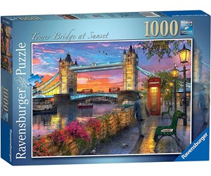 Puslespill - Ravensburger Tower Bridge At Sunset 1000pcs - 10215033