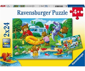 Puslespill - Ravensburger Bear Family Camping Trip 2x24pcs - 10105247