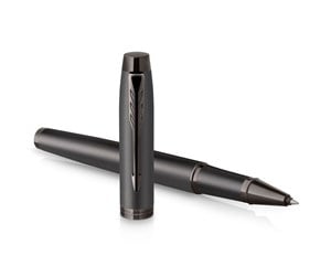 Skrive- & Tegneverktøy - Parker IM Monochrome Rollerball Pen | Gun Metal Finish and Trims | Fine Point with Black Ink | Gift Box - 2172960