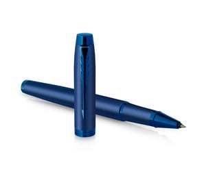 Skrive- & Tegneverktøy - Parker IM Monochrome Rollerball Pen | Blue Finish and Trims | Fine Point with Black Ink | Gift Box - 2172965