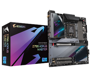 Hovedkort - GIGABYTE Z790 AORUS MASTER Hovedkort - Intel Z790 - Intel LGA1700 socket - DDR5 RAM - Extended ATX - Z790 AORUS MASTER