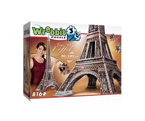 Puslespill - Wrebbit 3D La Tour Eiffel (816) 3D Puslespill - 0665541020094