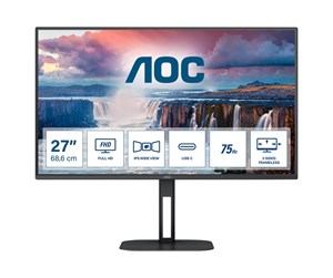 Skjerm - 27" AOC Value-line 27V5CE/BK - V5 series - LED monitor - Full HD (1080p) - 27" - 27V5CE/BK