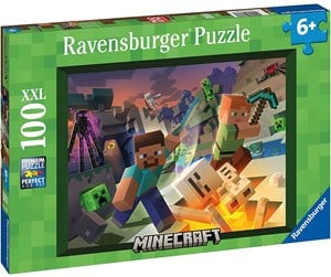 Puslespill - Ravensburger Monster Minecraft XXL 100pcs - 13333