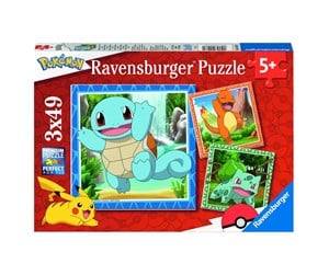 Puslespill - Ravensburger Pokemon 3x 49pcs - 10105586