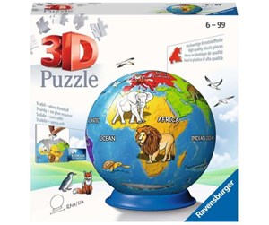 Puslespill - Ravensburger World Map for Children 3D Puzzle Ball - R_11840