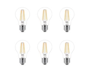 LED-lyspære - Philips LED-lyspære Classic 7W/827 (60W) Clear 6-pack E27 - 929001815096