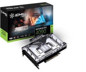 Grafikkort - Inno3D GeForce RTX 4090 iCHILL Frostbite - 24GB GDDR6X RAM - Grafikkort - C4090-246XX-1833FB