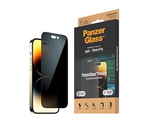 Mobil - Beskyttelsesglass - PanzerGlass Privacy Screen Protector Apple iPhone 14 Pro | Ultra-Wide Fit w. EasyAligner - PANZERP2784