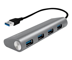 USB-hub - LogiLink USB 3.0 4-Port Hub USB-hub - 4 porter - Grå - UA0307