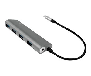 USB-hub - LogiLink USB-C 3.1 hub 4 port USB-hub - 4 porter - Grå - UA0309