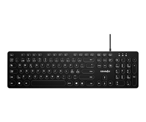 Tastatur - Gear4U KK-10 - keyboard - round key caps - Nordic - black - Tastatur - Nordisk - Svart - G4U-101002