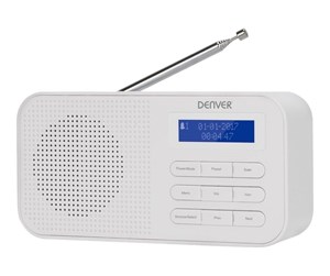 DAB, nettverks- og klokkeradio - DENVER DAB-42 - DAB portable radio - DAB/DAB+/FM - Mono - DAB-42WHITE