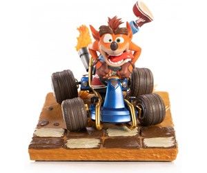 Reklameartikler - First 4 Figures - Crash Team Racing Nitro-Fueled Resin Painted Statue: Crash in Kart (Standard Edition) - Figur - 5060316625163