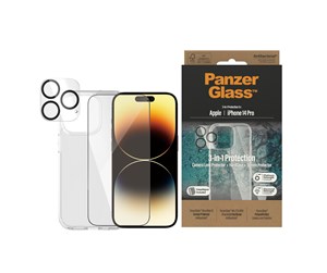 Mobil - Deksel og etui - PanzerGlass 3-in-1 Pack Apple iPhone 14 Pro - PANZERB0402+2784