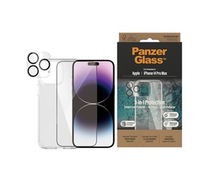 Mobil - Beskyttelsesglass - PanzerGlass 3-in-1 Pack Apple iPhone 14 Pro Max - PANZERB0404+2786